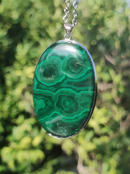 Malachit - 925 Sterling Silber Edelstein Kette Natur blau Rarität Heilstein Kristall Mann Frau Er Sie Geschenk Freund Bruder - Art of Nature Berlin