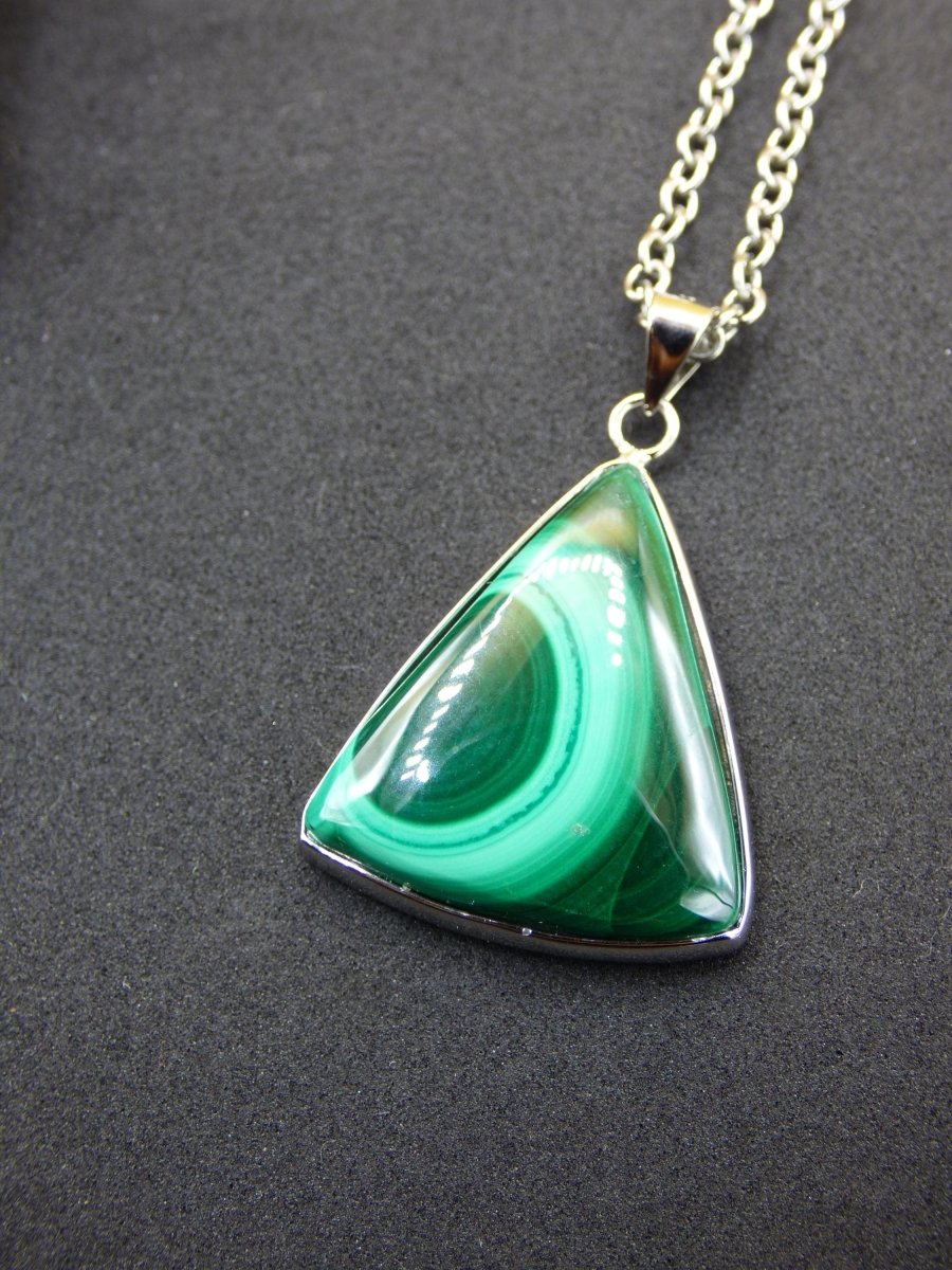 Malachit - 925 Sterling Silber Edelstein Kette Natur blau Rarität Heilstein Kristall Mann Frau Er Sie Geschenk Freund Bruder - Art of Nature Berlin