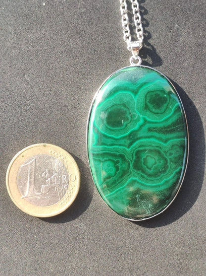 Malachit - 925 Sterling Silber Edelstein Kette Natur blau Rarität Heilstein Kristall Mann Frau Er Sie Geschenk Freund Bruder - Art of Nature Berlin