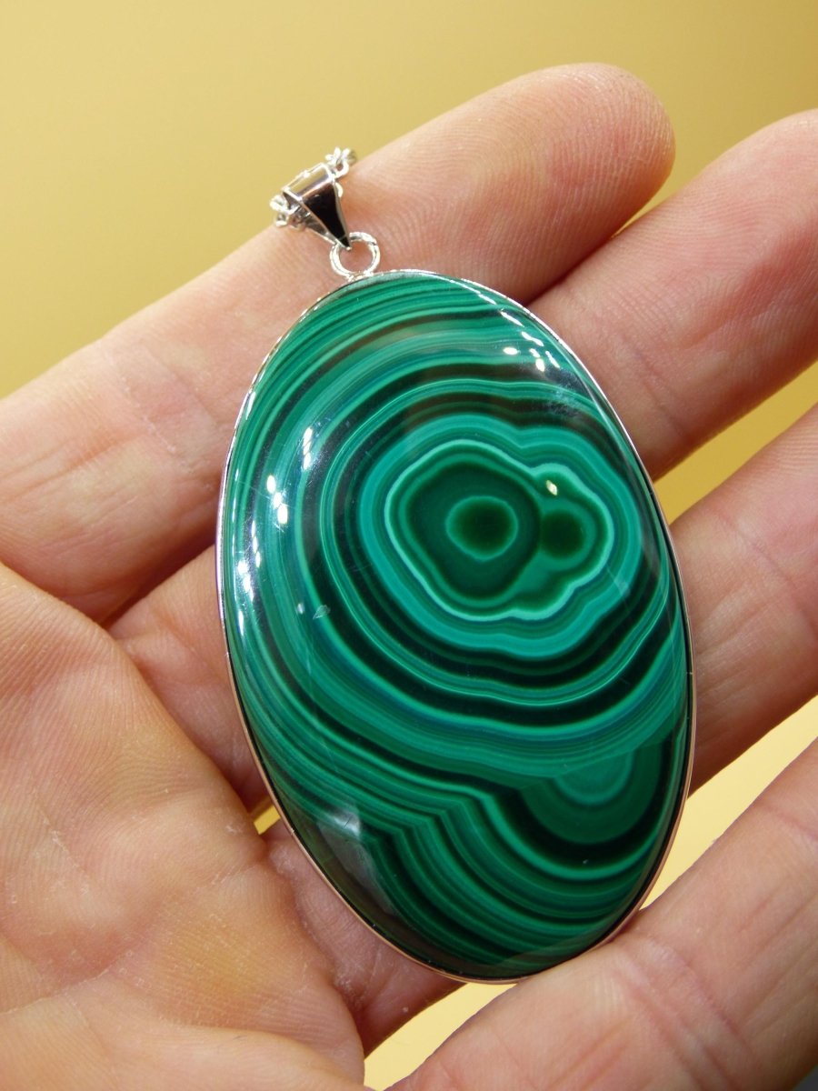 Malachit - 925 Sterling Silber Edelstein Kette Natur blau Rarität Heilstein Kristall Mann Frau Er Sie Geschenk Freund Bruder - Art of Nature Berlin