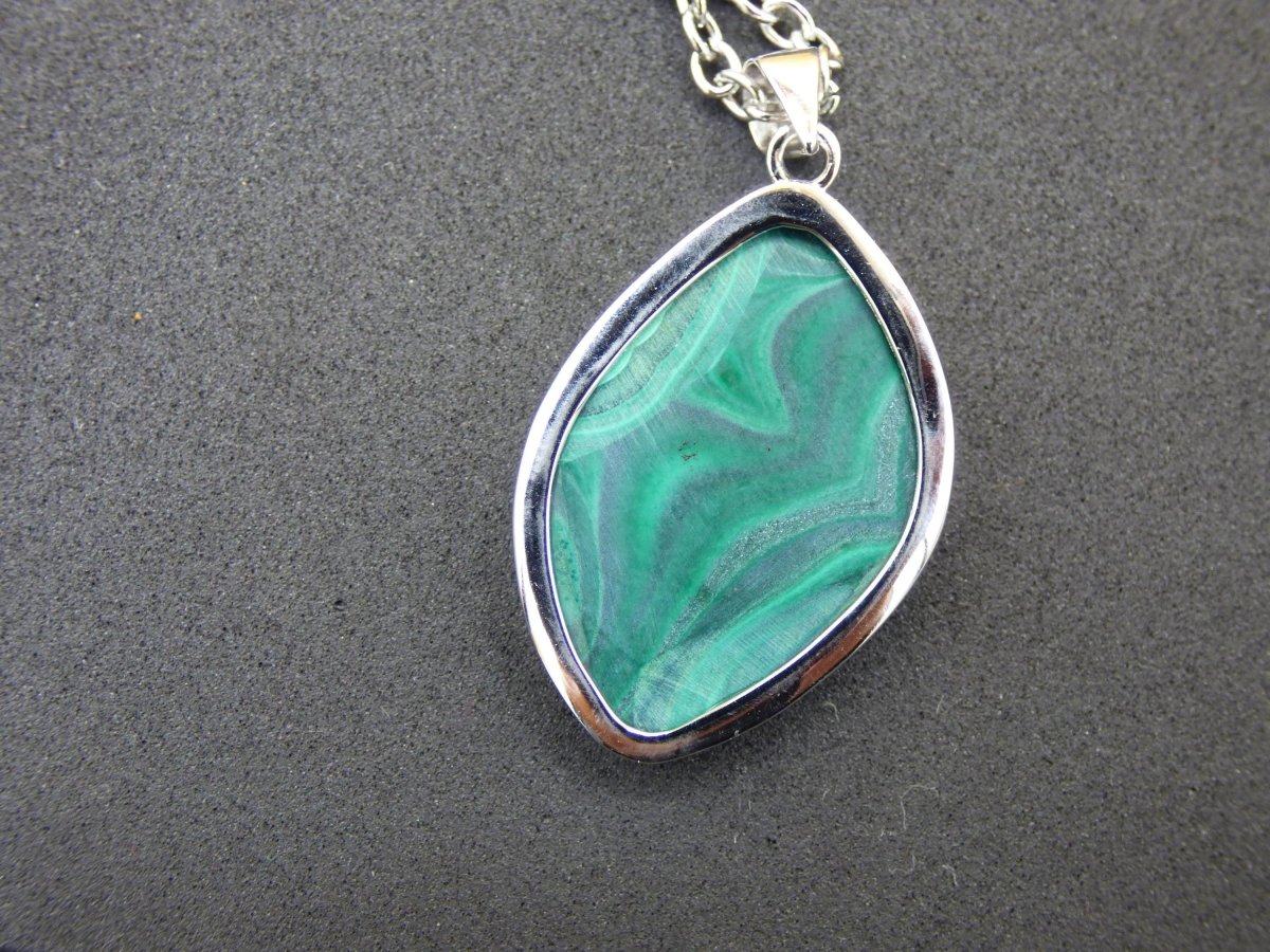 Malachit - 925 Sterling Silber Edelstein Kette Natur blau Rarität Heilstein Kristall Mann Frau Er Sie Geschenk Freund Bruder - Art of Nature Berlin
