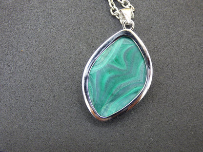 Malachit - 925 Sterling Silber Edelstein Kette Natur blau Rarität Heilstein Kristall Mann Frau Er Sie Geschenk Freund Bruder - Art of Nature Berlin