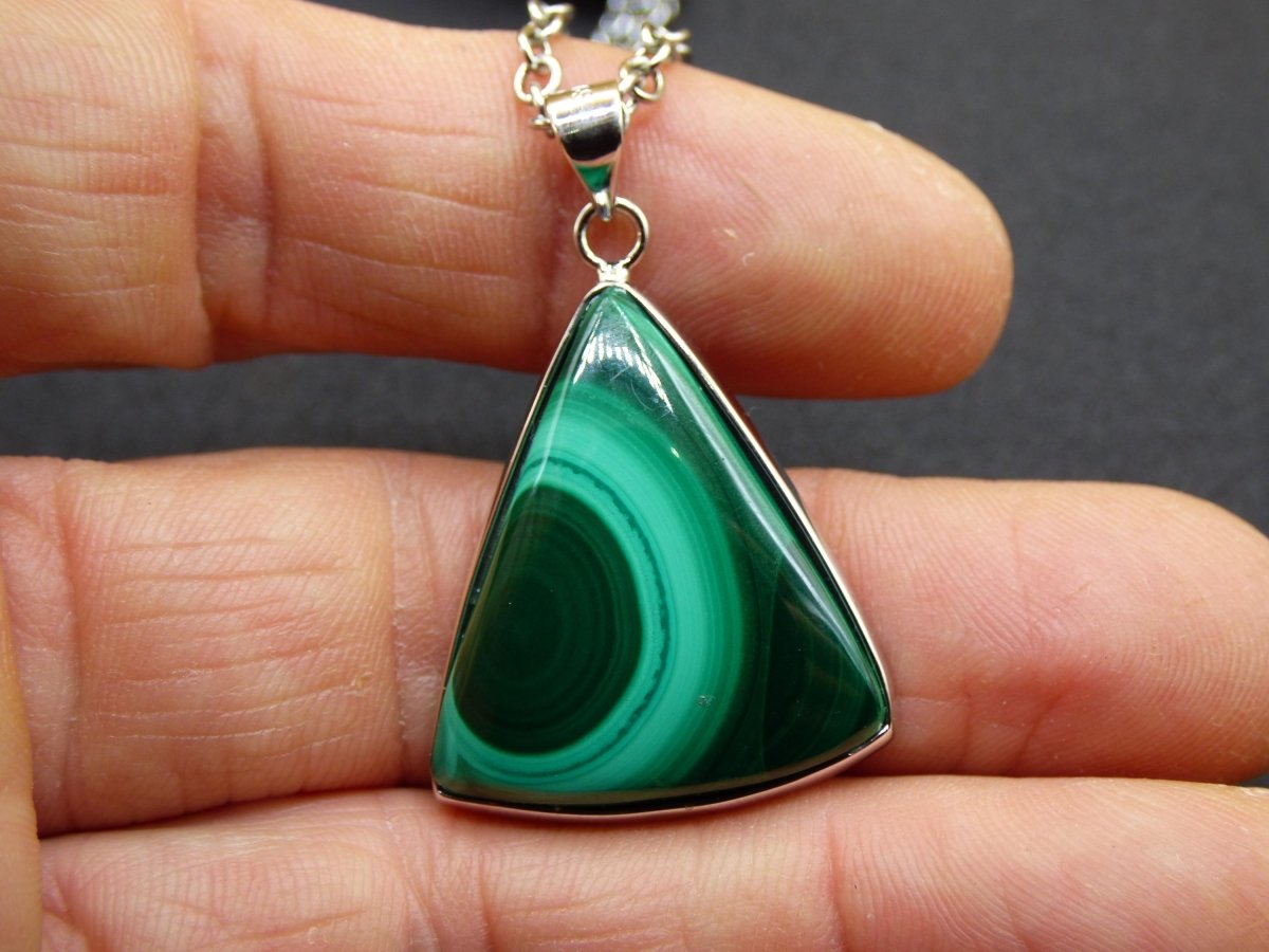 Malachit - 925 Sterling Silber Edelstein Kette Natur blau Rarität Heilstein Kristall Mann Frau Er Sie Geschenk Freund Bruder - Art of Nature Berlin