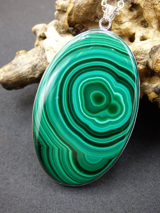 Malachit - 925 Sterling Silber Edelstein Kette Natur blau Rarität Heilstein Kristall Mann Frau Er Sie Geschenk Freund Bruder - Art of Nature Berlin