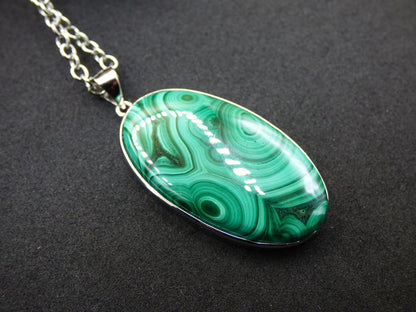 Malachit - 925 Sterling Silber Edelstein Kette Natur blau Rarität Heilstein Kristall Mann Frau Er Sie Geschenk Freund Bruder - Art of Nature Berlin