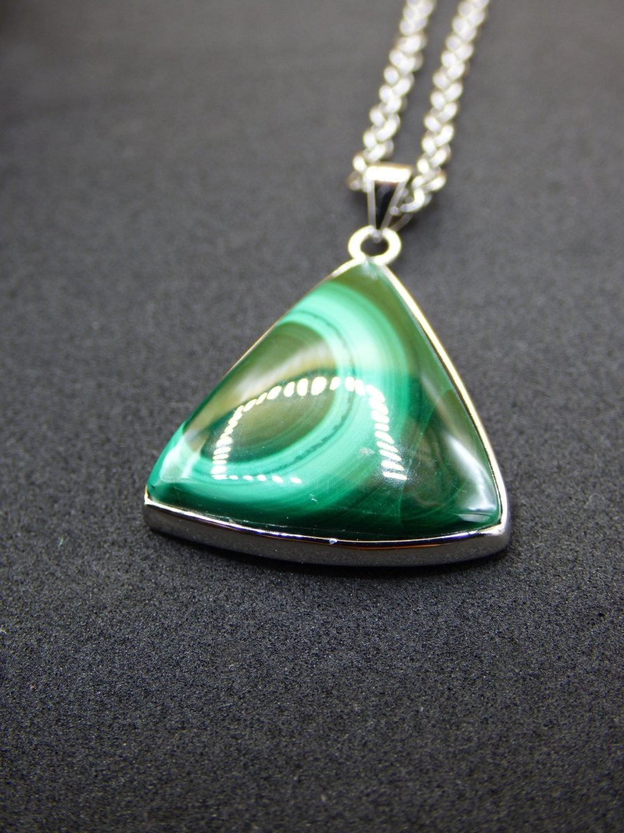 Malachit - 925 Sterling Silber Edelstein Kette Natur blau Rarität Heilstein Kristall Mann Frau Er Sie Geschenk Freund Bruder - Art of Nature Berlin