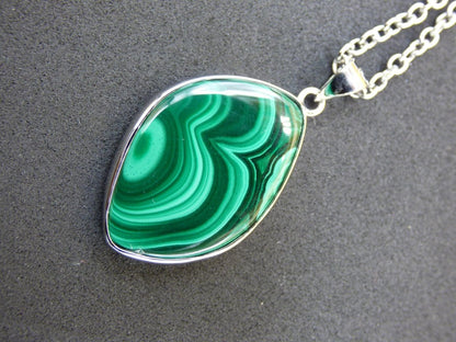 Malachit - 925 Sterling Silber Edelstein Kette Natur blau Rarität Heilstein Kristall Mann Frau Er Sie Geschenk Freund Bruder - Art of Nature Berlin