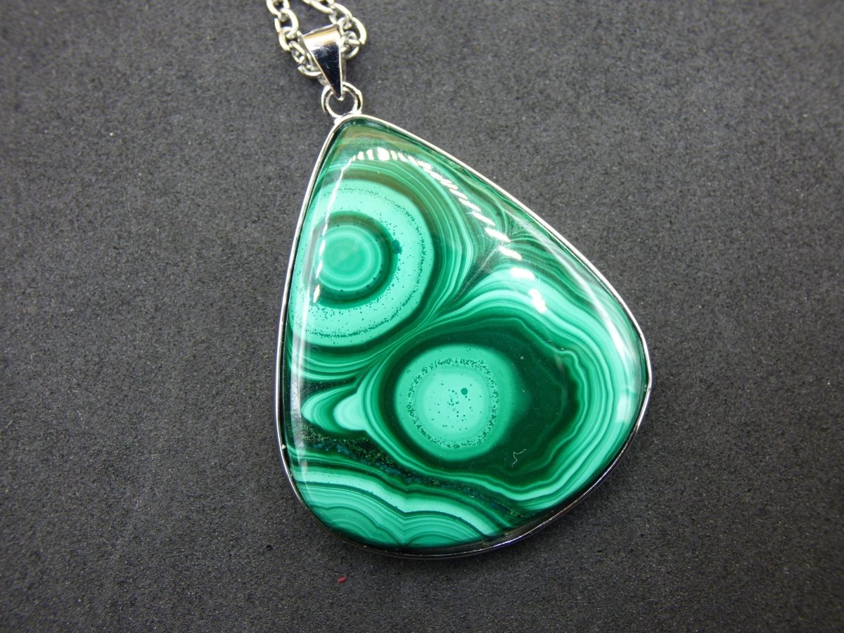 Malachit - 925 Sterling Silber Edelstein Kette Natur blau Rarität Heilstein Kristall Mann Frau Er Sie Geschenk Freund Bruder - Art of Nature Berlin