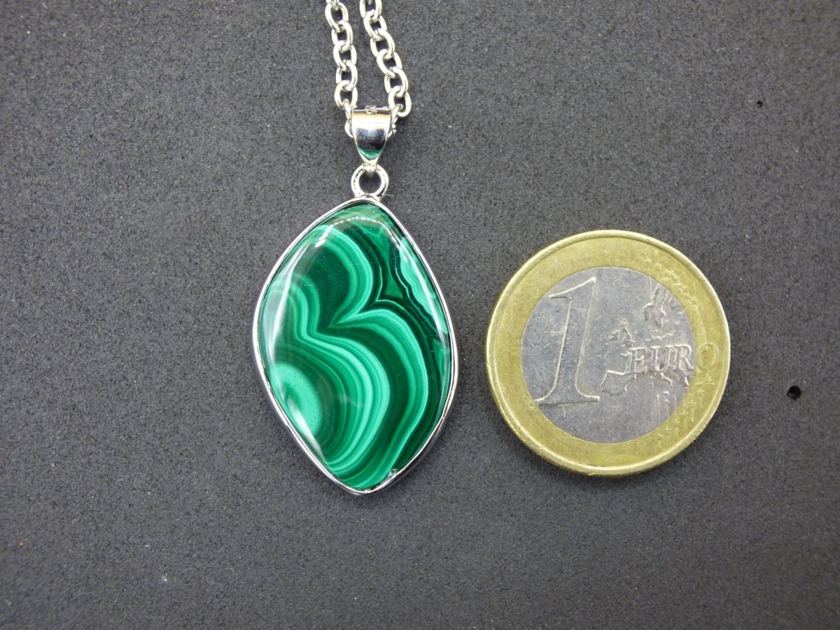 Malachit - 925 Sterling Silber Edelstein Kette Natur blau Rarität Heilstein Kristall Mann Frau Er Sie Geschenk Freund Bruder - Art of Nature Berlin