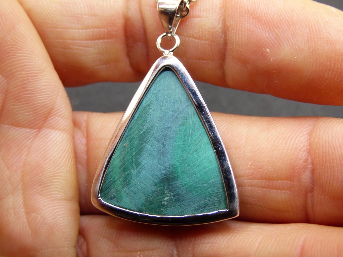 Malachit - 925 Sterling Silber Edelstein Kette Natur blau Rarität Heilstein Kristall Mann Frau Er Sie Geschenk Freund Bruder - Art of Nature Berlin