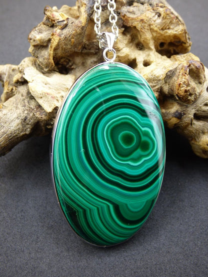 Malachit - 925 Sterling Silber Edelstein Kette Natur blau Rarität Heilstein Kristall Mann Frau Er Sie Geschenk Freund Bruder - Art of Nature Berlin