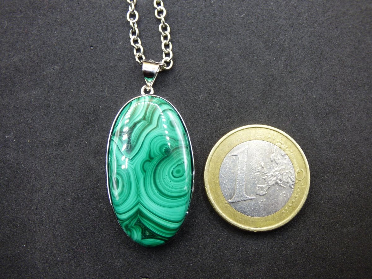 Malachit - 925 Sterling Silber Edelstein Kette Natur blau Rarität Heilstein Kristall Mann Frau Er Sie Geschenk Freund Bruder - Art of Nature Berlin