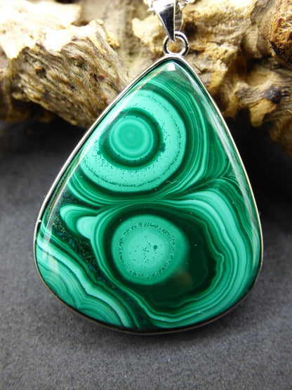 Malachit - 925 Sterling Silber Edelstein Kette Natur blau Rarität Heilstein Kristall Mann Frau Er Sie Geschenk Freund Bruder - Art of Nature Berlin