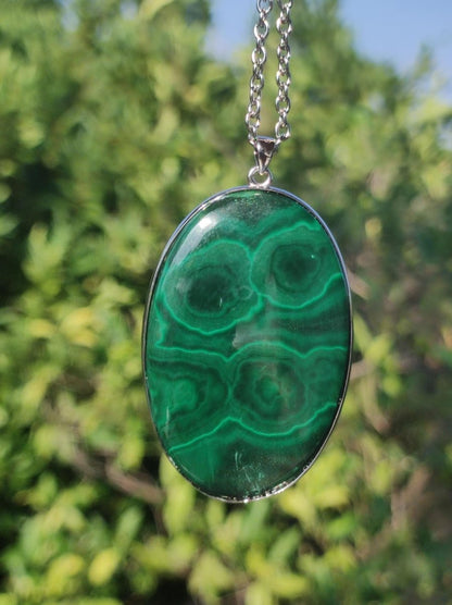 Malachit - 925 Sterling Silber Edelstein Kette Natur blau Rarität Heilstein Kristall Mann Frau Er Sie Geschenk Freund Bruder - Art of Nature Berlin