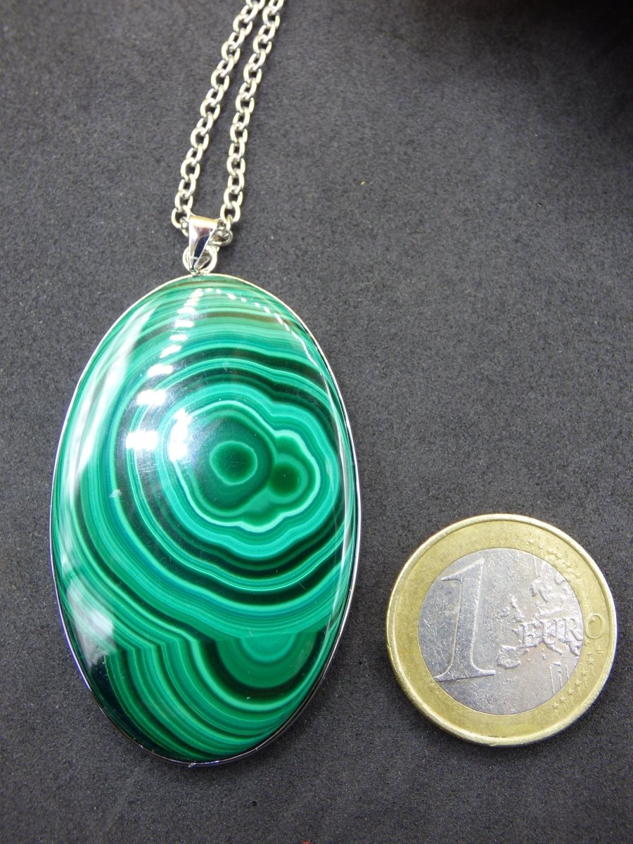 Malachit - 925 Sterling Silber Edelstein Kette Natur blau Rarität Heilstein Kristall Mann Frau Er Sie Geschenk Freund Bruder - Art of Nature Berlin