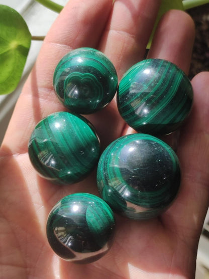 Malachit - Edelstein Kugel grün Natur Heilstein Geschenk Deko Sphere Kristall Spielkugel Meditation Geschenk Er Sie Freund Haus Energie - Art of Nature Berlin