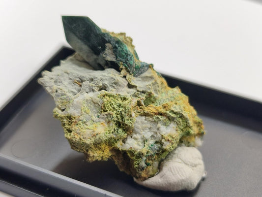 Malachit pseudomorph nach Azurit | Tsumeb Mine Namibia | Historische Mineralstufe vor 1988 | Seltenes Sammler Kristall Stufe Mineral - Art of Nature Berlin