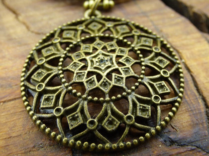 Mandala ~ Tigerauge Edelstein Kette ~HIPPIE ~GOA ~Boho ~Tibet ~Ethno ~Nature - Art of Nature Berlin