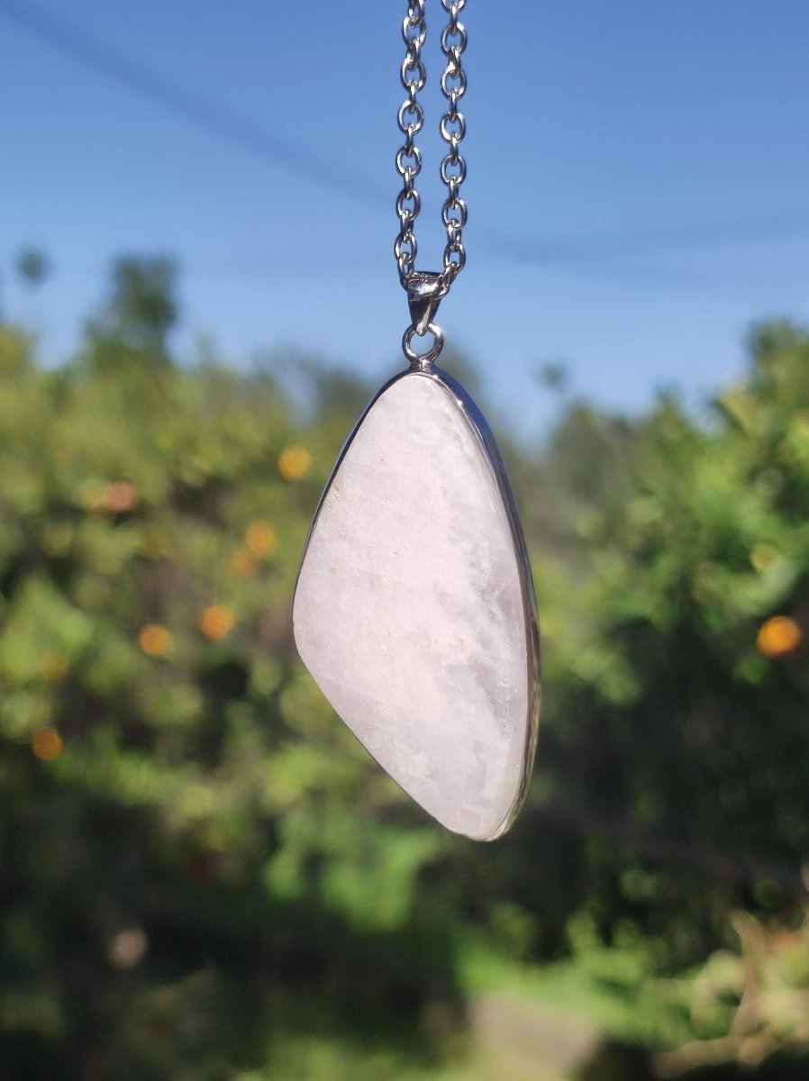 Mangano Calcit - 925 Silber Edelstein Kette Heilstein Natur Braun Rarität Edel Mann Frau Geschenk Er Sie Freundin Energie Glück UV Aktiv - Art of Nature Berlin