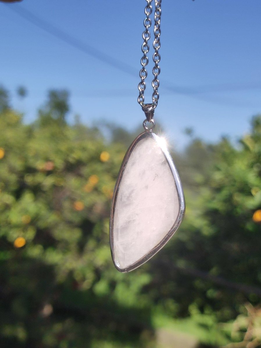 Mangano Calcit - 925 Silber Edelstein Kette Heilstein Natur Braun Rarität Edel Mann Frau Geschenk Er Sie Freundin Energie Glück UV Aktiv - Art of Nature Berlin