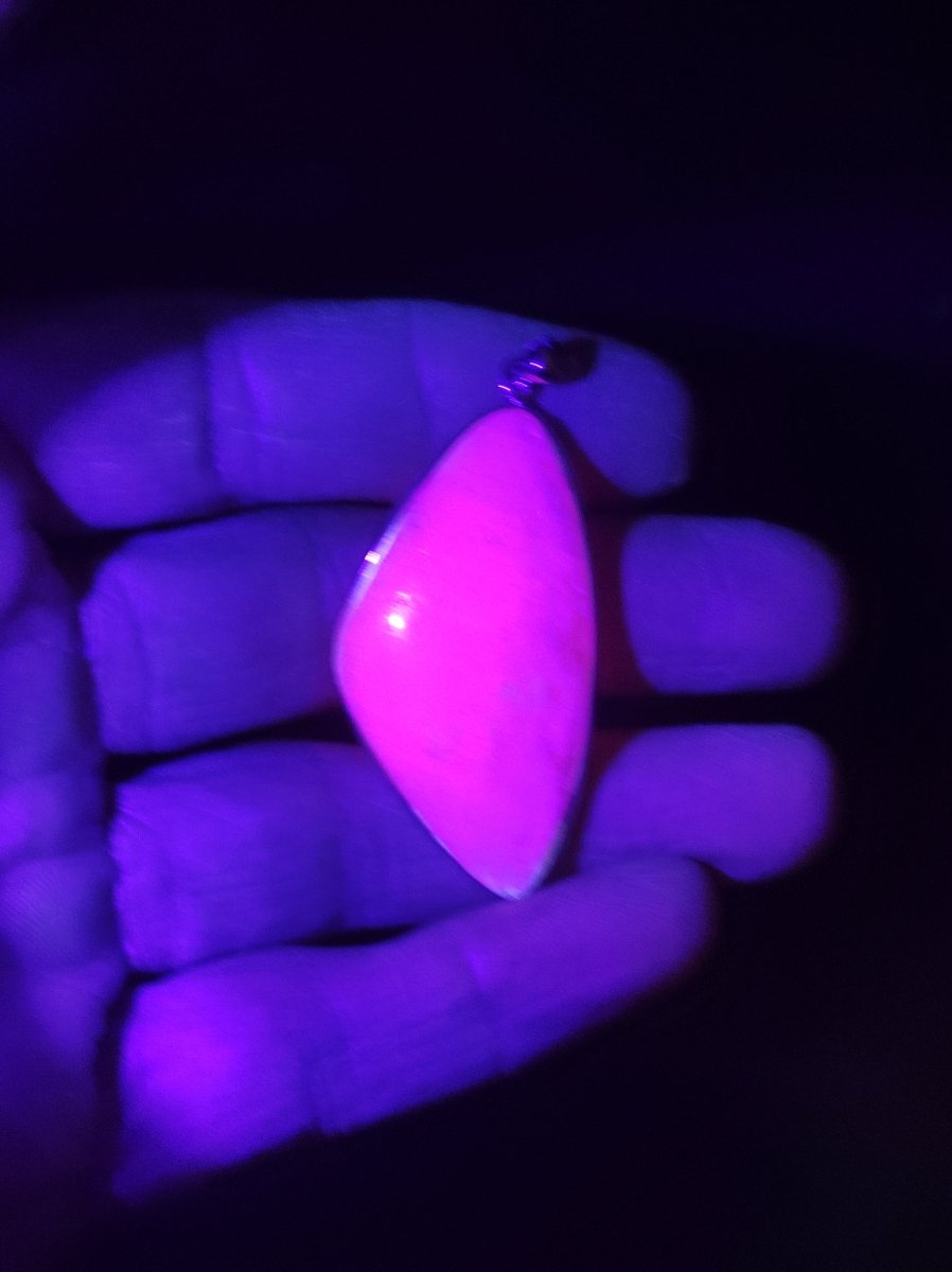 Mangano Calcit - 925 Silber Edelstein Kette Heilstein Natur Braun Rarität Edel Mann Frau Geschenk Er Sie Freundin Energie Glück UV Aktiv - Art of Nature Berlin