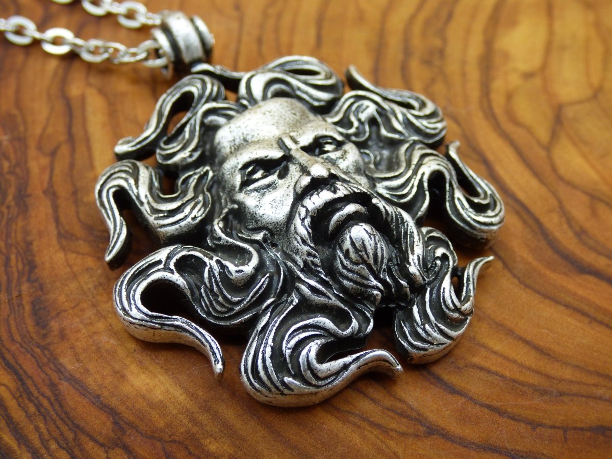 Massiver Anhänger ~ Odin Amulet Kette Antik Silber Tibet GOA Boho Tibet Hippie Ethno Nature Esoterik Ethnic Lebensbaum Wurzeln Nacht Götter - Art of Nature Berlin