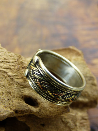 Messing & Kupfer "Tibet" Ring oder Dreadlockperle ~Antik Bronze~ Breads Dreads ~HIPPIE ~GOA ~Boho ~Ethno ~Nature ~Indian ~Vintage ~Rasta - Art of Nature Berlin