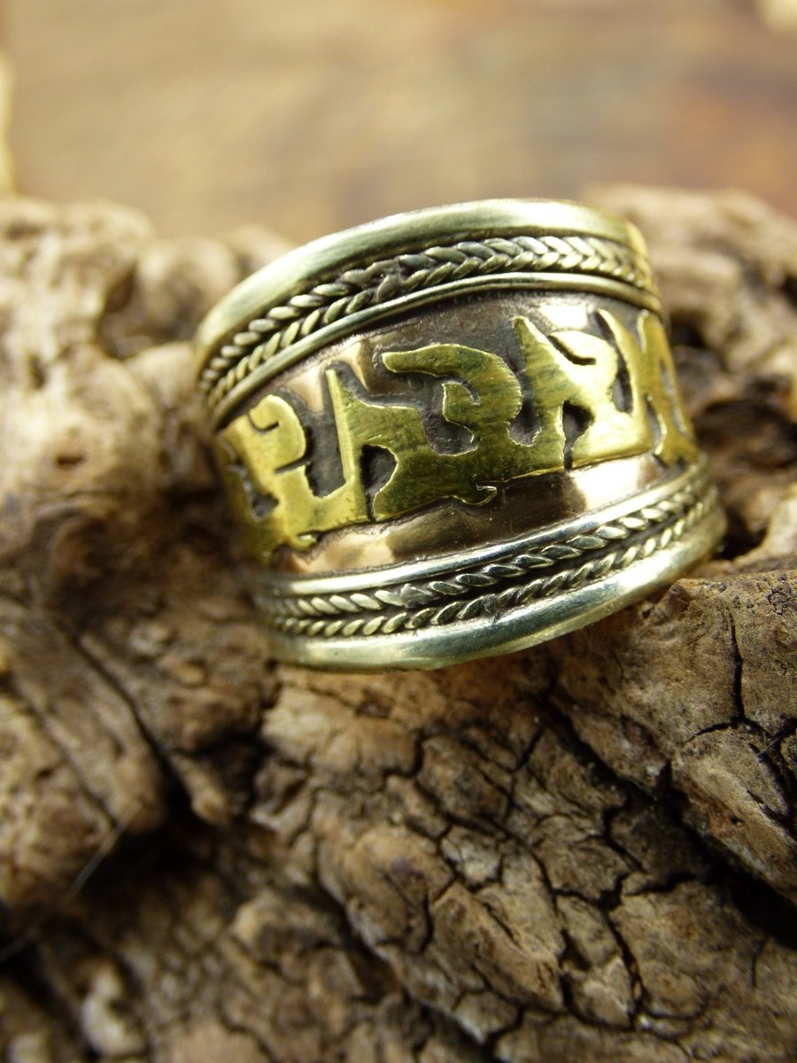 Messing "Tibet" Ring oder Dreadlockperle ~Antik Bronze~ Breads Dreads ~HIPPIE ~GOA ~Boho ~Ethno ~Nature ~Indian ~Vintage ~Rasta - Art of Nature Berlin