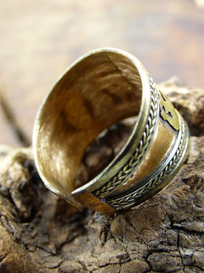 Messing "Tibet" Ring oder Dreadlockperle ~Antik Bronze~ Breads Dreads ~HIPPIE ~GOA ~Boho ~Ethno ~Nature ~Indian ~Vintage ~Rasta - Art of Nature Berlin