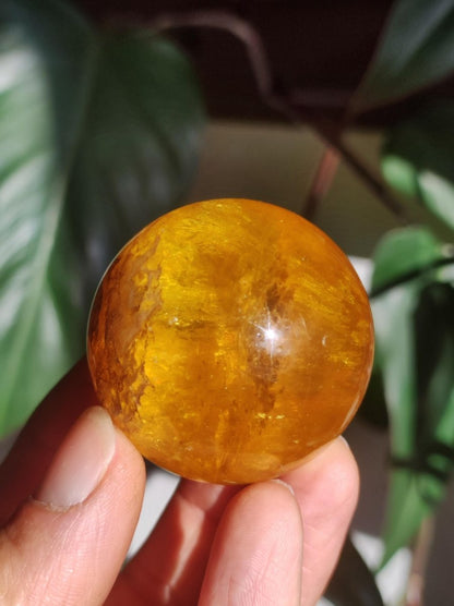 Mica Fluorit Gelb AAA Edelstein Kugel Deko Sphere Massage Kristall Sammler Meditation Heilstein Frau Mann Geschenk Er Sie Haus Wohn Energie - Art of Nature Berlin