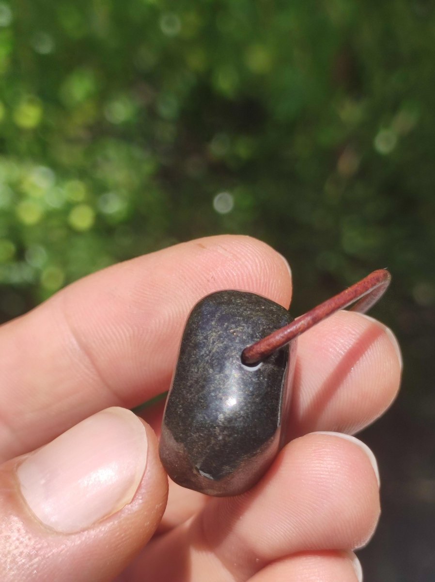 Midnight Lemurian Jade Black Schwarze Jade Edelstein Kette Heilstein Natur Rarität Mann Frau Geschenk Er Sie Freundin Energie Kraft Ruhe - Art of Nature Berlin