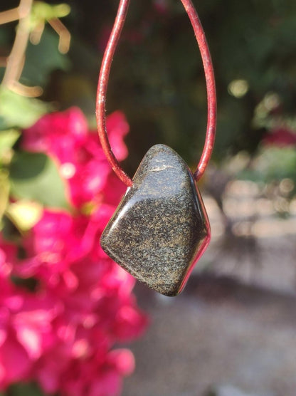 Midnight Lemurian Jade Black Schwarze Jade ~ Edelstein Kette ~HIPPIE ~GOA ~Boho ~Tibet ~Ethno ~Nature ~Donut ~Schutzsymbol ~Heilstein - Art of Nature Berlin