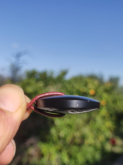 Midnight Lemurian Jade Black / Schwarze Jade + Pyrit Einschlüsse Donut Edelstein Kette Heilstein Kristall Boho Tibet Ethno Mann Frau Er Sie - Art of Nature Berlin