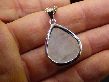 Mondstein - 925 Sterling Silber Edelstein Kette blau Schimmer Unikat Rar Heilstein Natur selten Edel Traum Mann Frau Er Sie Geschenk Freund - Art of Nature Berlin