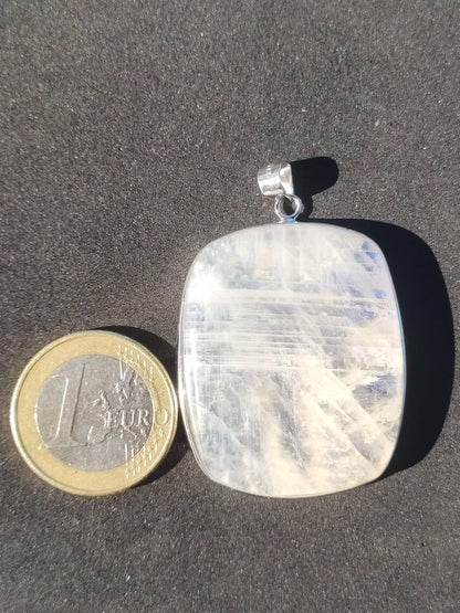 Mondstein - 925 Sterling Silber Edelstein Kette blau Schimmer Unikat Rar Heilstein Natur selten Edel Traum Mann Frau Er Sie Geschenk Freund - Art of Nature Berlin