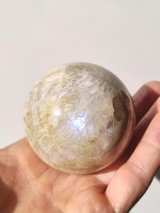 Mondstein / Moonstone ~ Edelstein Kugel Massage & Deko Sphere ~HIPPIE ~GOA ~Boho ~Ethno ~Nature ~Heilstein ~Natur ~Flash ~Schimmernd - Art of Nature Berlin