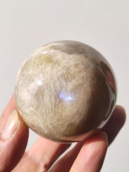Mondstein / Moonstone ~ Edelstein Kugel Massage & Deko Sphere ~HIPPIE ~GOA ~Boho ~Ethno ~Nature ~Heilstein ~Natur ~Flash ~Schimmernd - Art of Nature Berlin