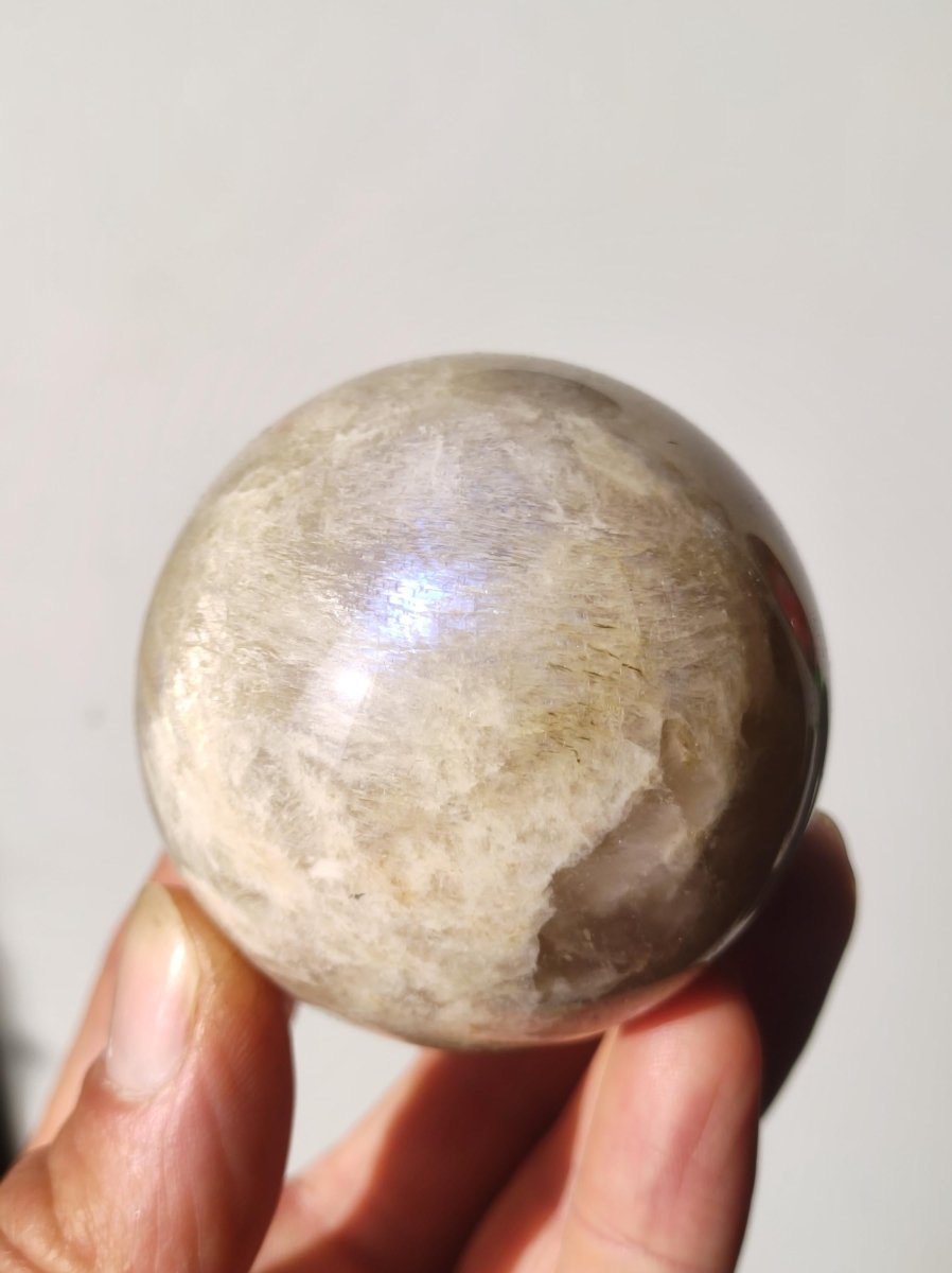 Mondstein / Moonstone ~ Edelstein Kugel Massage & Deko Sphere ~HIPPIE ~GOA ~Boho ~Ethno ~Nature ~Heilstein ~Natur ~Flash ~Schimmernd - Art of Nature Berlin