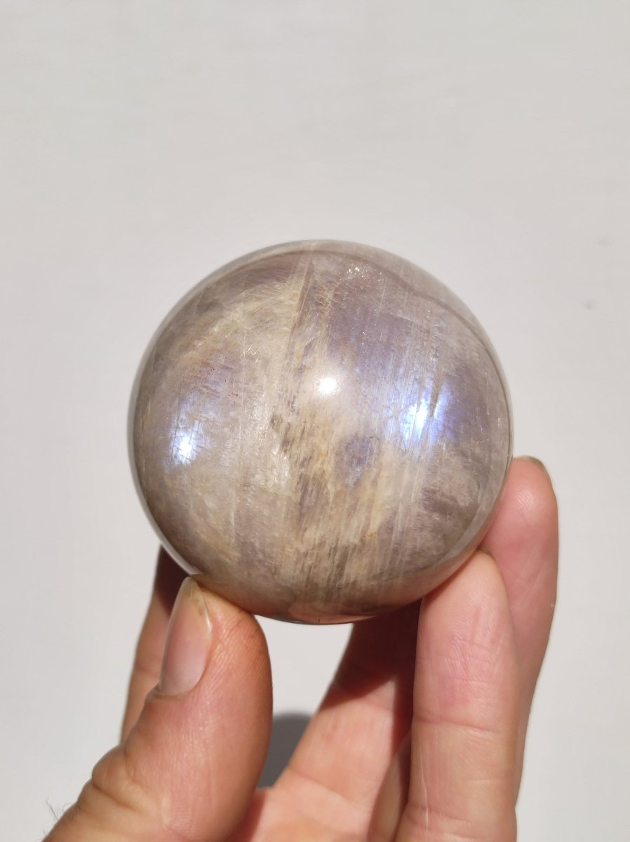 Mondstein / Moonstone ~ Edelstein Kugel Massage & Deko Sphere ~HIPPIE ~GOA ~Boho ~Ethno ~Nature ~Heilstein ~Natur ~Flash ~Schimmernd - Art of Nature Berlin