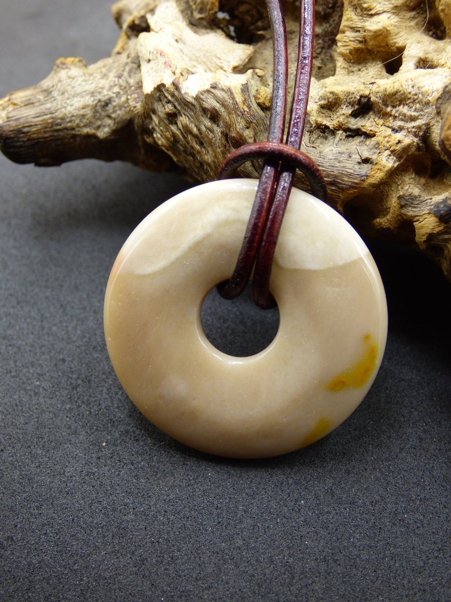 Mookait ~ Donut ~ Edelstein Kette ~HIPPIE ~GOA ~Boho ~Tibet ~Ethno ~Nature ~Donut ~Schutzsymbol ~Heilstein ~Rarität - Art of Nature Berlin