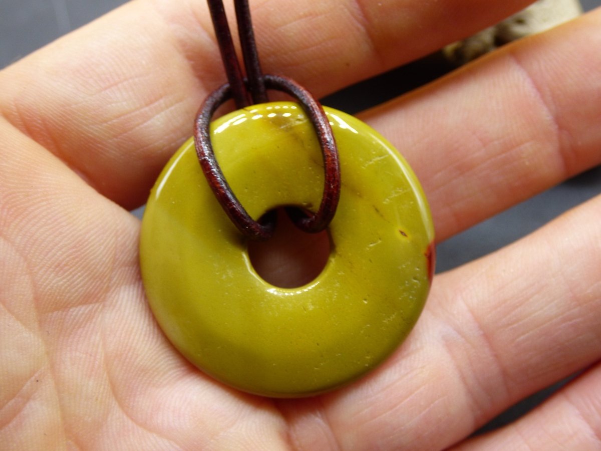 Mookait ~ Donut ~ Edelstein Kette ~HIPPIE ~GOA ~Boho ~Tibet ~Ethno ~Nature ~Donut ~Schutzsymbol ~Heilstein ~Rarität - Art of Nature Berlin