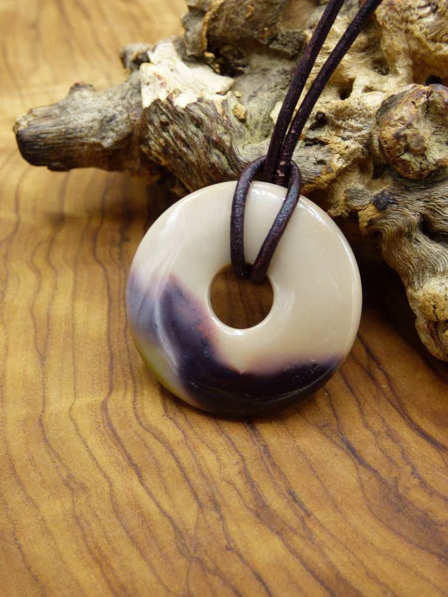 Mookait ~ Donut ~ Edelstein Kette ~HIPPIE ~GOA ~Boho ~Tibet ~Ethno ~Nature ~Donut ~Schutzsymbol ~Heilstein ~Rarität - Art of Nature Berlin