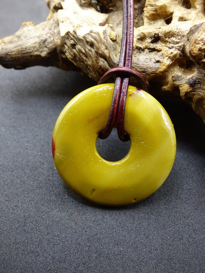 Mookait ~ Donut ~ Edelstein Kette ~HIPPIE ~GOA ~Boho ~Tibet ~Ethno ~Nature ~Donut ~Schutzsymbol ~Heilstein ~Rarität - Art of Nature Berlin