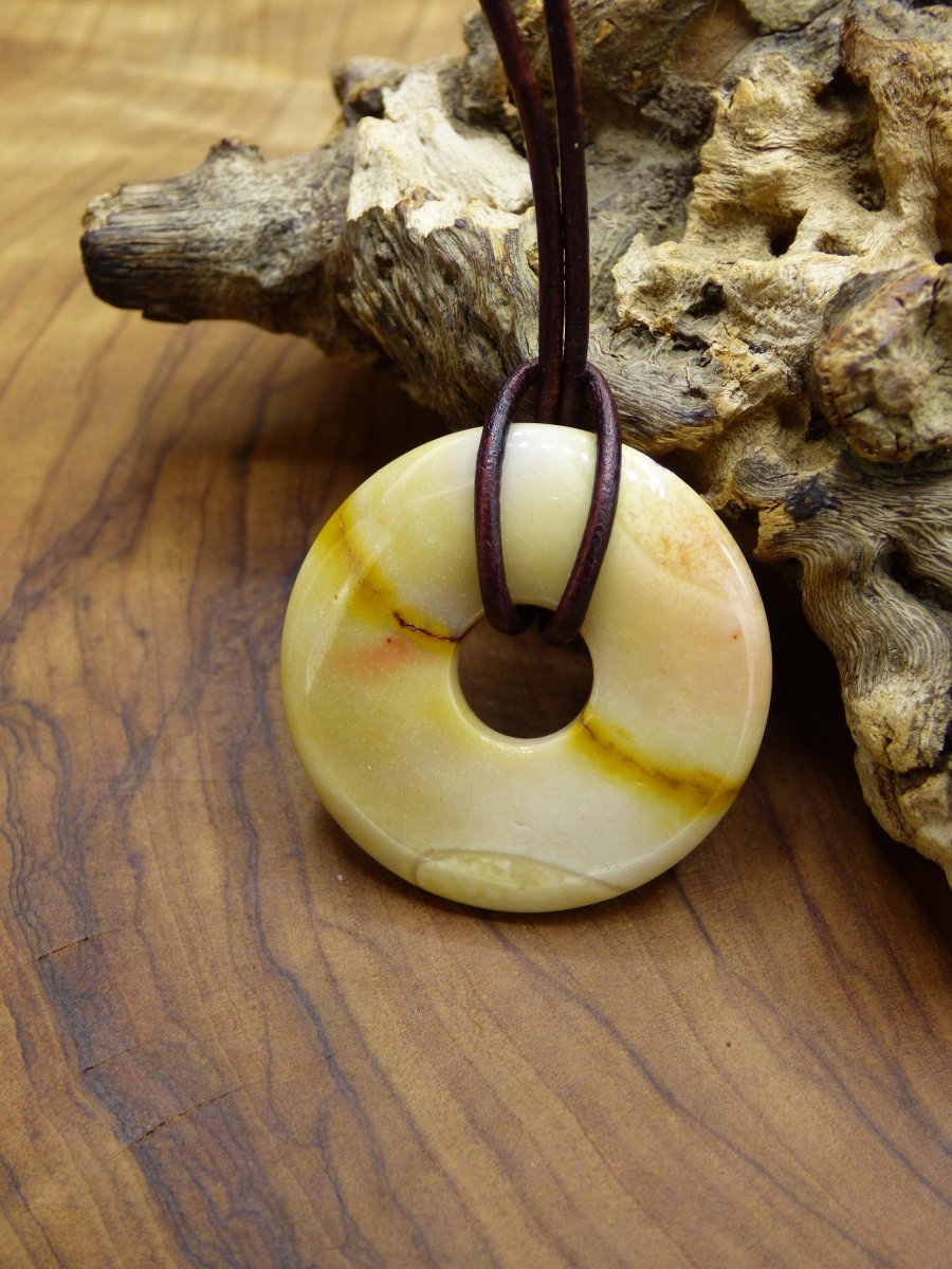 Mookait ~ Donut ~ Edelstein Kette ~HIPPIE ~GOA ~Boho ~Tibet ~Ethno ~Nature ~Donut ~Schutzsymbol ~Heilstein ~Rarität - Art of Nature Berlin