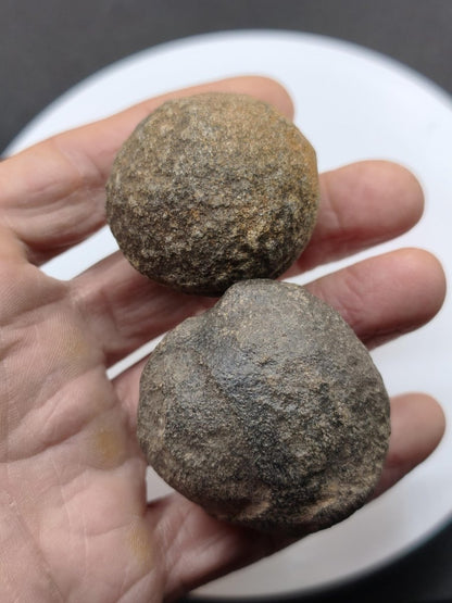 Moqui Marbles Paar – 2 natürliche Eisenstein-Konkretionen aus Utah, USA – Shaman Stein lebende Edelsteine Indianer Schamane Ritual Energie - Art of Nature Berlin