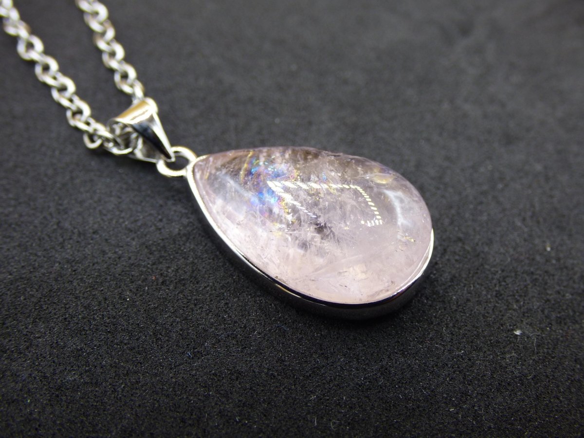 Morganit - 925 Silber Edelstein Kette Heilstein Natur rosa pink Rarität Edel Mann Frau Geschenk Er Sie Freundin Energie Kraft Ruhe Glück - Art of Nature Berlin