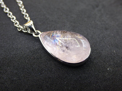 Morganit - 925 Silber Edelstein Kette Heilstein Natur rosa pink Rarität Edel Mann Frau Geschenk Er Sie Freundin Energie Kraft Ruhe Glück - Art of Nature Berlin