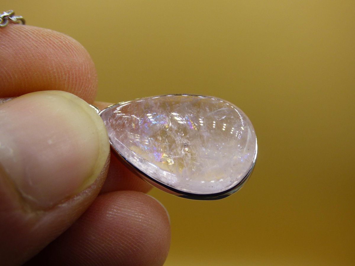 Morganit - 925 Silber Edelstein Kette Heilstein Natur rosa pink Rarität Edel Mann Frau Geschenk Er Sie Freundin Energie Kraft Ruhe Glück - Art of Nature Berlin