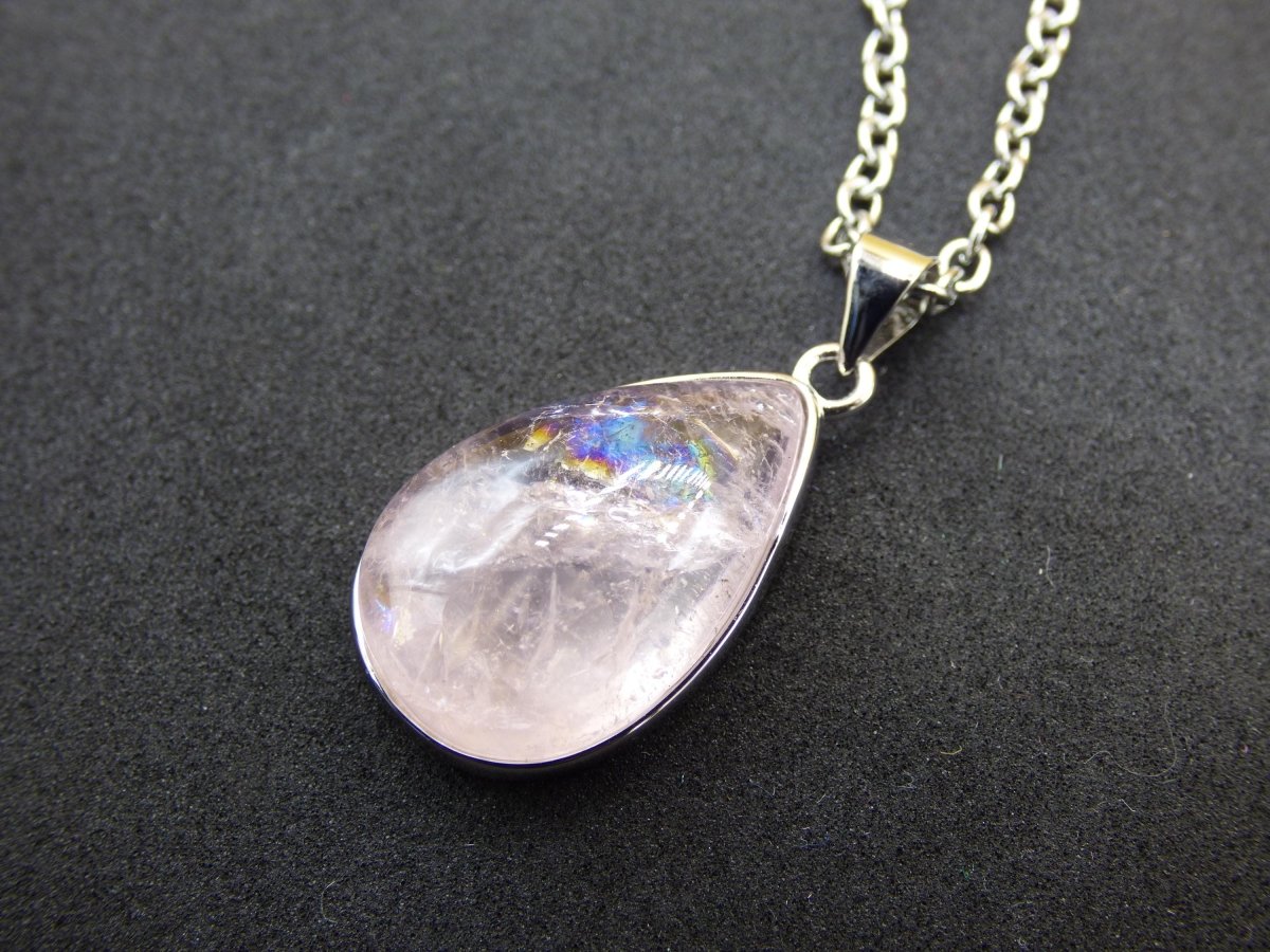 Morganit - 925 Silber Edelstein Kette Heilstein Natur rosa pink Rarität Edel Mann Frau Geschenk Er Sie Freundin Energie Kraft Ruhe Glück - Art of Nature Berlin