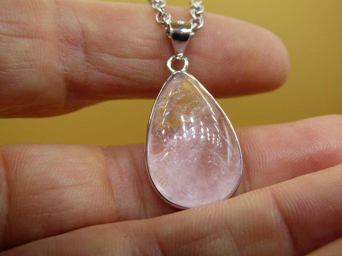 Morganit - 925 Silber Edelstein Kette Heilstein Natur rosa pink Rarität Edel Mann Frau Geschenk Er Sie Freundin Energie Kraft Ruhe Glück - Art of Nature Berlin